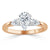 Pear Cut Lab Diamond Engagement Ring, Classic 3 Stone