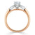 Pear Cut Lab Diamond Engagement Ring, Classic 3 Stone