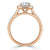 Pear Cut Lab Diamond Engagement Ring, Classic Halo