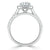 Pear Cut Lab Diamond Engagement Ring, Classic Halo