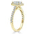 Pear Cut Lab Diamond Engagement Ring, Classic Halo