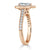 Pear Cut Lab Diamond Engagement Ring, Classic Halo Design