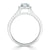 Pear Cut Lab Diamond Engagement Ring, Classic Halo with Split Shank
