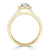 Pear Cut Lab Diamond Engagement Ring, Classic Halo with Split Shank