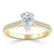 Pear Cut Lab Diamond Engagement Ring, Classic Style
