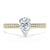 Pear Cut Lab Diamond Engagement Ring, Classic Style