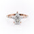 Pear Cut Lab Diamond Engagement Ring With Hidden Halo