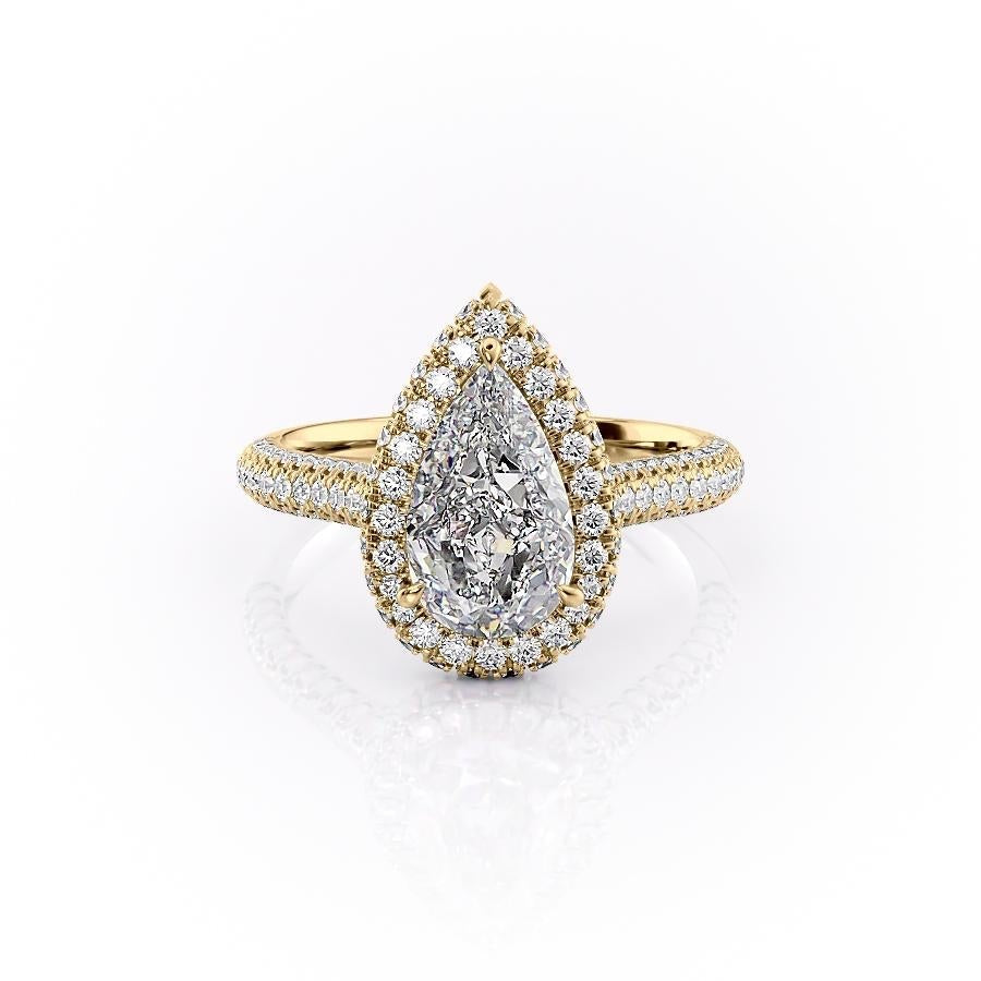 Pear Cut Lab Diamond Full Set
