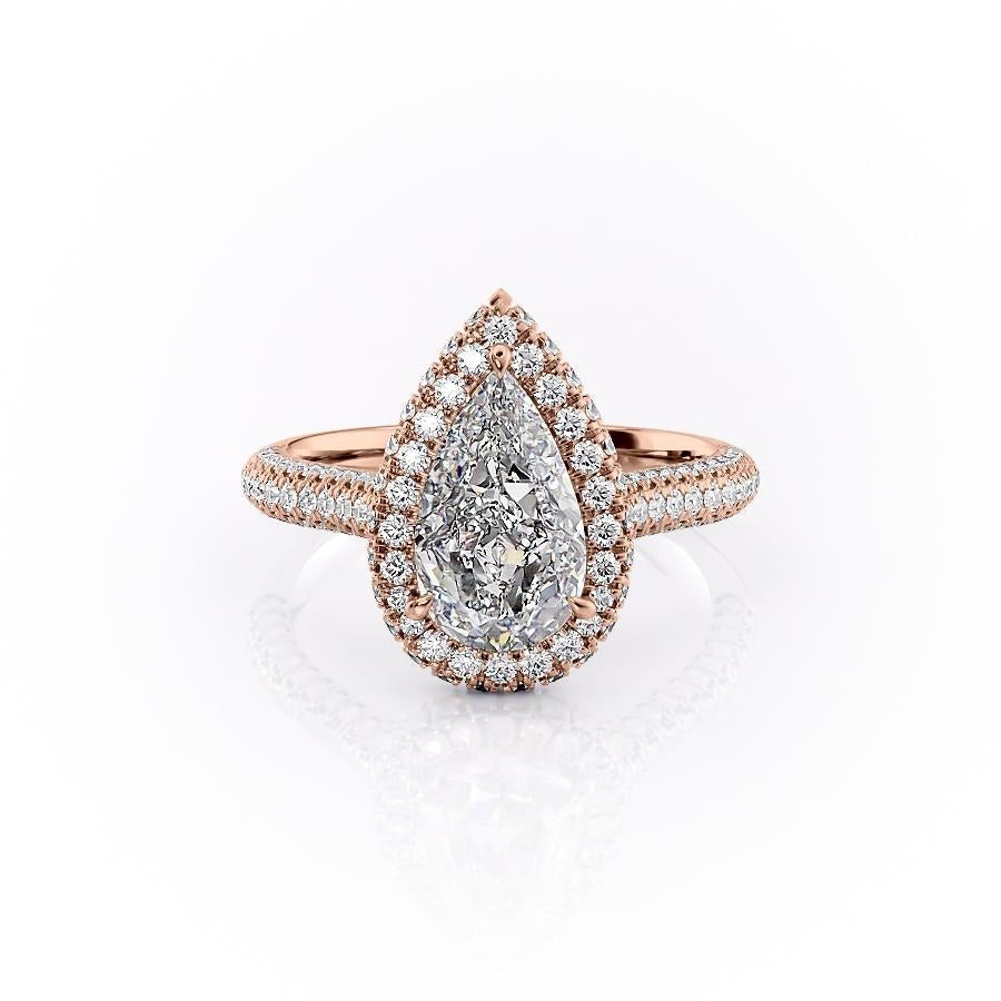 Pear Cut Lab Diamond Full Set