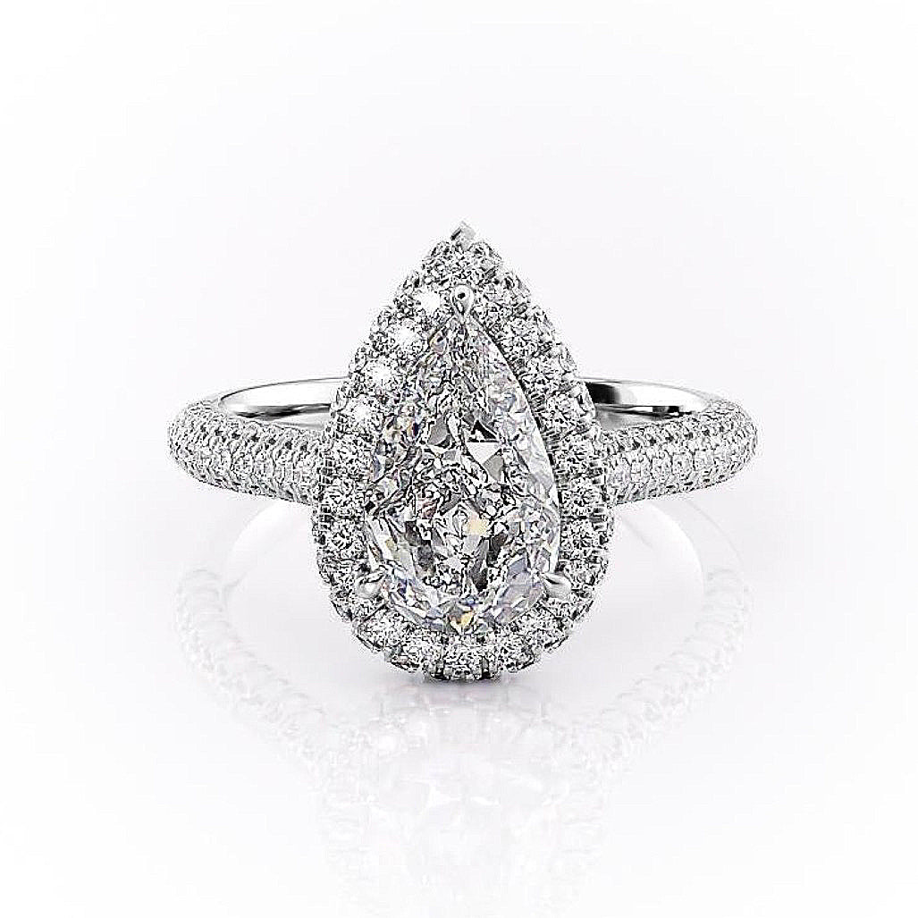 Pear Cut Lab Diamond Full Set