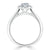 Pear Cut Lab Diamond Halo Engagement Ring