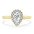 Pear Cut Lab Diamond Halo Engagement Ring