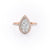 Pear Cut Lab Diamond Ring, Classic Halo Design