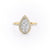 Pear Cut Lab Diamond Ring, Classic Halo Design