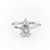Pear Cut Lab Diamond Ring, Hidden Halo Design in