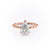 Pear Cut Lab Diamond Ring, Twisted Band With Hidden Halo