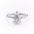 Pear Cut Lab Diamond Ring, Twisted Band With Hidden Halo