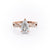 Pear Cut Lab Diamond Ring With Twisted Stone Set Shoulders