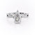 Pear Cut Lab Diamond Ring With Twisted Stone Set Shoulders