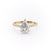 Pear Cut Lab Diamond Shoulder Set Ring With Hidden Halo