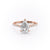 Pear Cut Lab Diamond Shoulder Set Ring With Hidden Halo