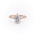 Pear Cut Lab Diamond Shoulder Set Ring With Hidden Halo