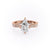 Pear Cut Lab Diamond Stone Set Shoulders With Milgrain Edge