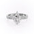 Pear Cut Lab Diamond Stone Set Shoulders With Milgrain Edge