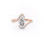 Pear Cut Lab Diamond Twist Ring
