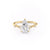 Pear Cut Lab Diamond Vintage Design