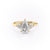Pear Cut Lab Diamond With Side Stones