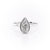 Pear Cut Rubover Lab Diamond With Hidden Halo