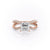 Princess Cut Lab Diamond Criss-Cross Design