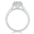 Princess Cut Lab Diamond Engagement Ring, Classic Halo