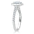 Princess Cut Lab Diamond Engagement Ring, Classic Halo