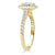 Princess Cut Lab Diamond Engagement Ring, Classic Halo