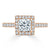Princess Cut Lab Diamond Engagement Ring, Classic Halo