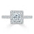 Princess Cut Lab Diamond Engagement Ring, Classic Halo