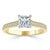 Princess Cut Lab Diamond Engagement Ring, Classic Style
