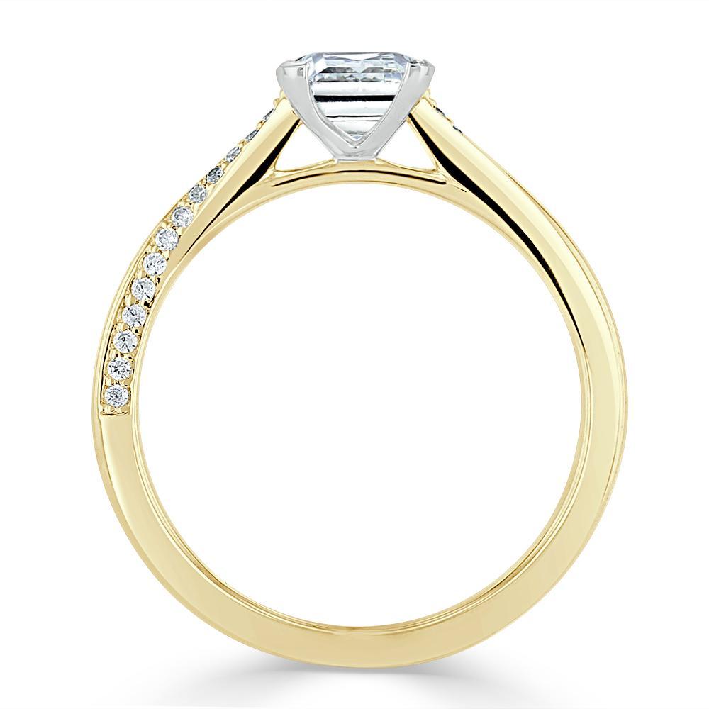 Princess Cut Lab Diamond Engagement Ring, Classic Style