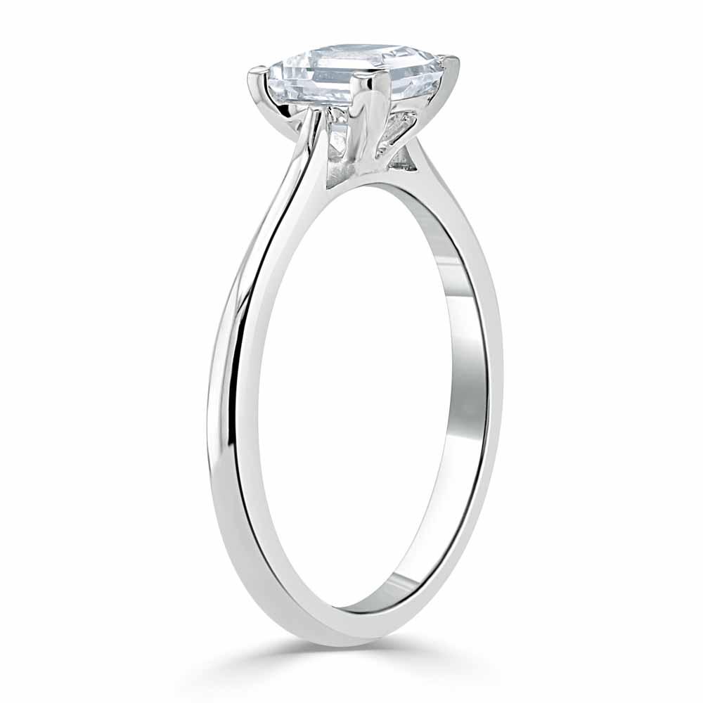 Princess Cut Lab Diamond Engagement Ring, Classic Style