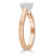 Princess Cut Lab Diamond Engagement Ring, Classic Style