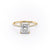 Princess Cut Lab Diamond Engagement Ring, Hidden Halo