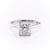 Princess Cut Lab Diamond Engagement Ring, Hidden Halo