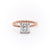 Princess Cut Lab Diamond Engagement Ring, Twisted Band With Hidden Halo