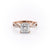 Princess Cut Lab Diamond Engagement Ring, Twisted Stone Set Shoulders