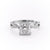 Princess Cut Lab Diamond Engagement Ring, Twisted Stone Set Shoulders