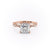 Princess Cut Lab Diamond Engagement Ring, Vintage Design