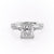 Princess Cut Lab Diamond Engagement Ring, Vintage Design