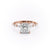 Princess Cut Lab Diamond Engagement Ring With Hidden Halo